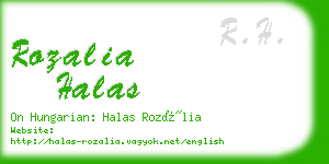 rozalia halas business card